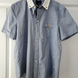 3.1 PHILLIP LIM Blue Chambray Short-sleeved Shirt